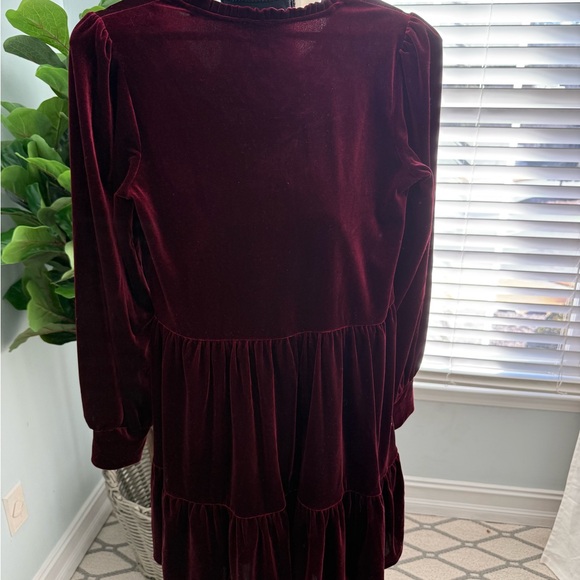 1. State Women's Deep Red Long Sleeve Dress - Picture 2 of 3
